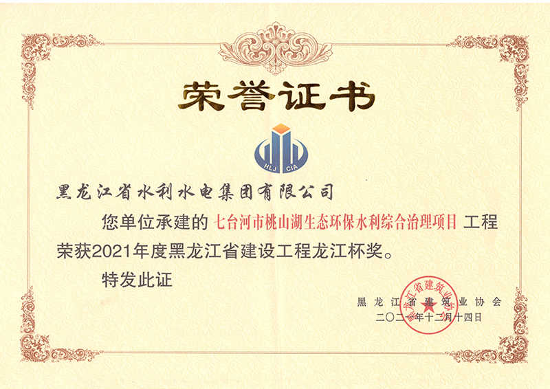2021年度黑龍江省建設(shè)工程龍江杯獎(jiǎng)